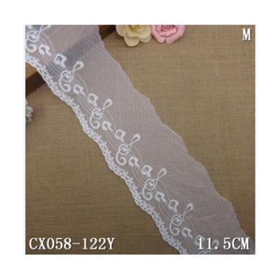 China Viable Cotton String Nude Tulle with Music Note Lace for Wedding Adging Veil Lace for sale