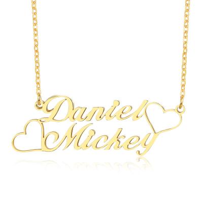 China New Fashion Letter Gold Stainless Steel Custom Made Personalized Necklace for sale