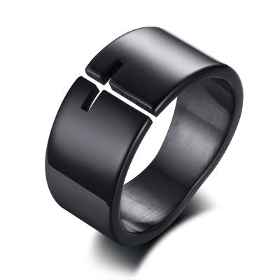 China Ebay CLASSIC Border E-commerce Mens Jewelry Stainless Steel Rings Carbon Fiber Initial Rings for sale