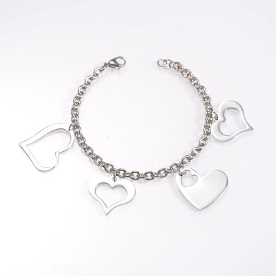 China TRENDY Jewelry Bangle Stainless Steel Women Bangle Heart For Party for sale