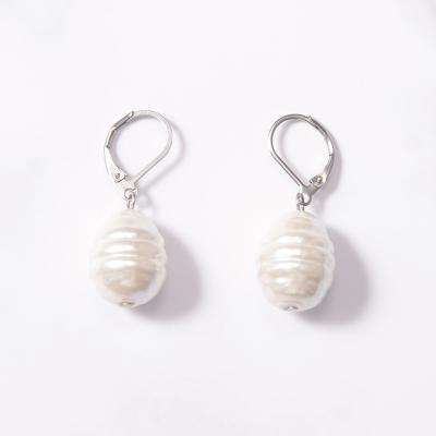 China Fashionable Wholesale Suit Water Drop Shell Pearl Necklace And Earring For Ladies for sale