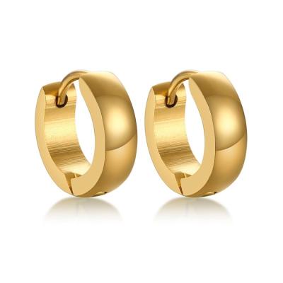 China Wholesale CLASSIC Hoop Earring 24k Gold Stainless Steel Hoop Earrings for sale