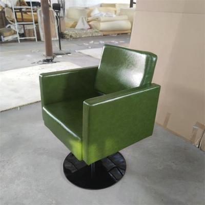 China Newest Design Army Green Personal Salon Equipment Modern Customization Hair Styling Chair Metal Barber Chair for sale