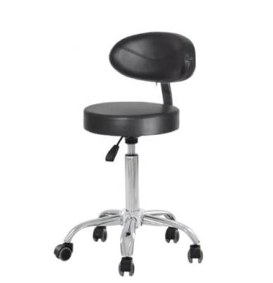 China Modern Beauty black white lift saddle pulley hairdressing chair with back rest for sale