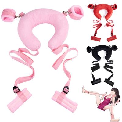 China For Adult Women Adult Sex Toys Nylon Foot Fetish Toy Ankle Leg Foot Fetish Neck Collar Self Bondage Handcuffs Restraint Pillow for sale