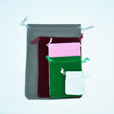 China 9*12CM Recyclable Jewelry Packaging Bags Velvet Hot Selling 15 Colors Black And Red Assorted Jewelry Packaging Drawstring Recyclable for sale