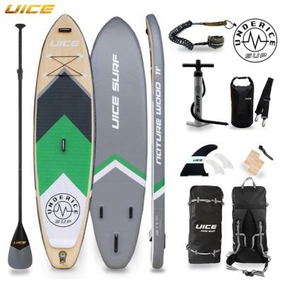 China UICE Unisex Double Layer Hot Selling Green SUP Stable 10.6ft 11ft Inflatable Stand Up Paddle Board For All Ability Levels for sale