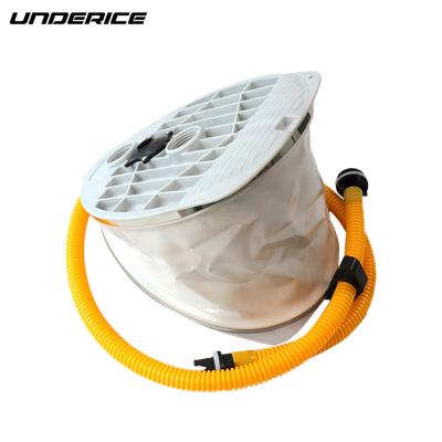 China Reinforced custom logo and color nylon+metal foot air pumphigh quality kayak canoe white/yellow compressor for sale