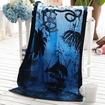 China Soft Custom Print Towel 100% Cotton Soft Print Beach Towel for sale