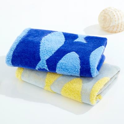 China High Quality Custom Cotton Towel Zero Twist Twistless Velvet Jacquard Soft Absorbent Hand Towel 100% Hypoallergenic for sale