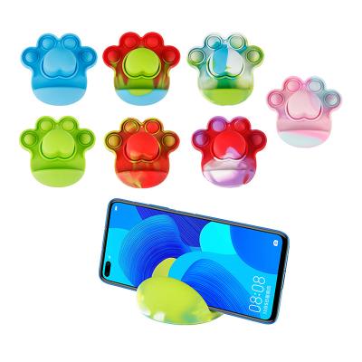 China 2021 New Arrivals Toy Full Silicone Mobile Phone Desk Stand Effort Adjustable Press Decompression Mode for sale