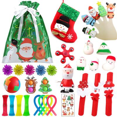 China Non-Toxic Countdown Calendar Christmas Hot Sale Boxed Cube Bubble DIY Decompression Toy Blind Blind Person Toy Set for sale