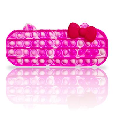 China Makeup Bag Amazon Hit Relaxation Pen Storage Bag Popping Pencil Case Silicone Traveller Waterproof Pencil Case for sale