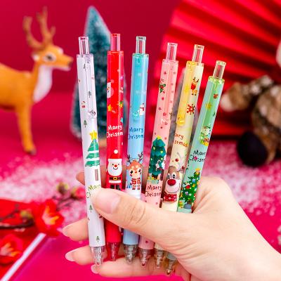 China Beautiful Christmas 2021 0.5mm Normal Creative Style Color Gel Pen With For Kids Christmas Gift for sale