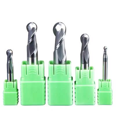 China General/WYK Diamond Cutter Tool CNC Diamond Router High Speed ​​Two-Blade Ball Drill Bit End Mill for sale