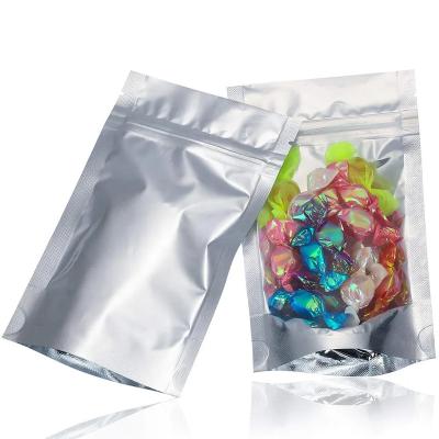 China Wholesale Recyclable Three Sides Mylar Sealing Bags Plastic Aluminum Foil Bag Zip Lock Smell Proof Candy Bags for sale