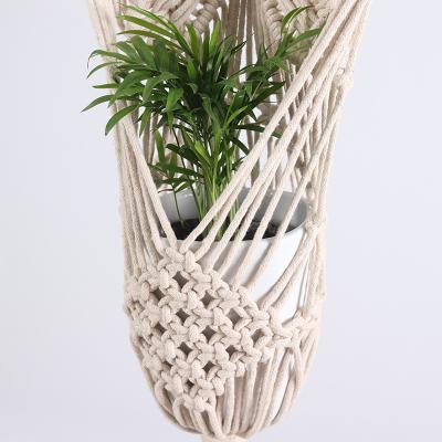 China Mini Macrame Plant Hangers Indoor Geometric Modern Boho Plant Hanger for Succulents for sale