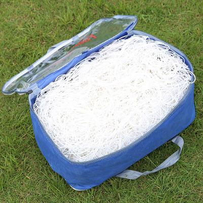 China PE / Polyester / Nylon / PP PE Knotted Soccer Net Outdoor Football Throwing Goal Nets White Color for sale