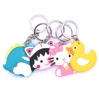 China Luxury Cute Korean PVC Charms Cute Anime Key Chain As Kid's Party Gift Can Be Customized for sale