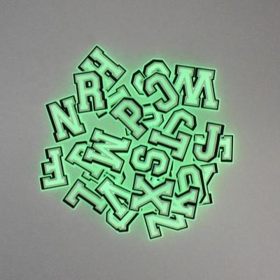 China Shoe Charms Light PVC Letters Number Glow In The Dark Shoe Charms Bling Letters For Clog Accessory for sale