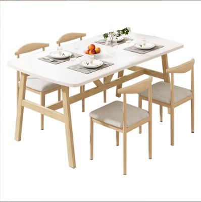 China Solid wood durable Nordic simple rectangular dining table small family for sale