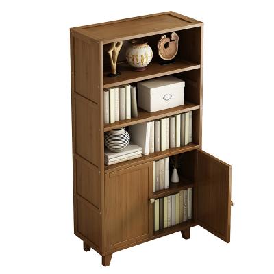 China Solid wood bookcase (the other) furniture Nordic modern multi-layer adjustable storage living room rack floor wholesale customization furniture for sale