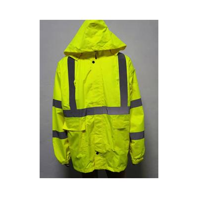 China Water Proof Adjustable Cuffs Reflective Bands Two Pockets In Front Customizable Fluorescent Jacket OL-J011 for sale