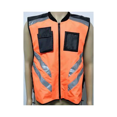 China LED Safety Flash Running Belt High Visibility 200gsm Customizable Mesh Reflective Vest OL-RV003 for sale