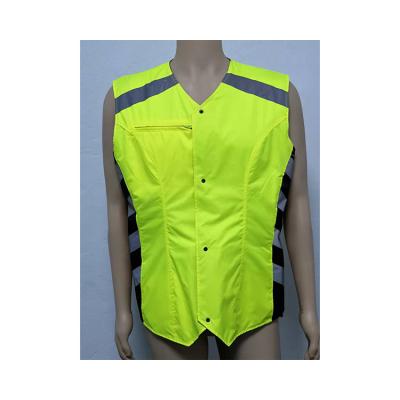 China FLASH Green Reflective Coating and LED Vest Safety Glue Leatherette OL-RV004 for sale