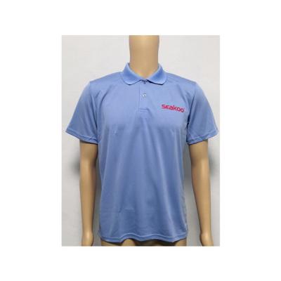 China Anti-pilling Polo Shirt Short Sleeve Threaded Neckline Polyester Spandex for sale