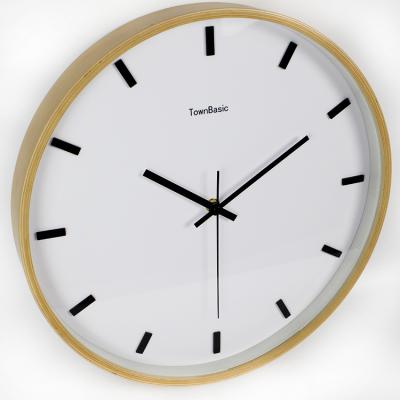 China OEM of calendars/odm modern simple wooden clock decorative digital readout clock wall clock for sale