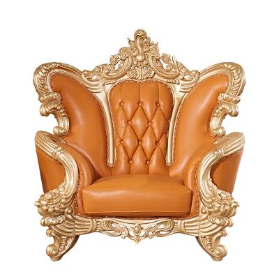 China Luxury French Royal Mansion Tufted Sofa Sets Villa Carved Furniture Sectional For Living Room for sale