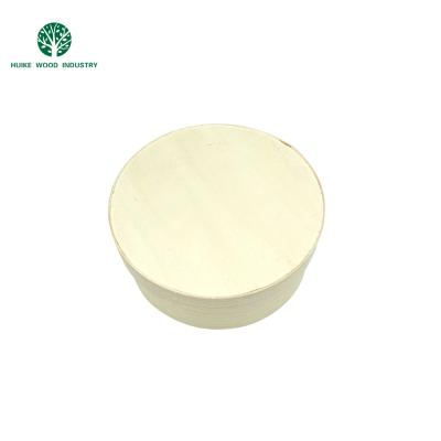 China 2021Disposable Biodegradable Biodegradable Container Cake Gift Round Wooden Food Box With Lid for sale