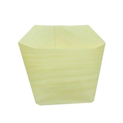 China Wholesale Natural Degradable Disposable Wooden Food Bag For French Fries for sale