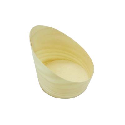 China Biodegradable Cheap Compostable Appetizer Branded Pine Disposable Cups for sale