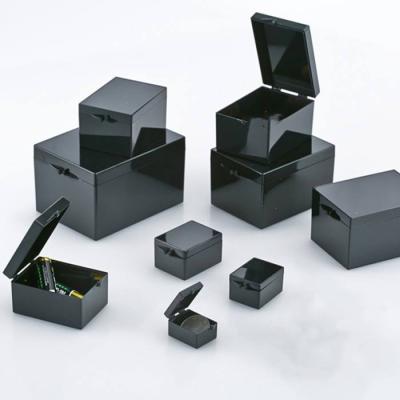 China Eco - Friendly Small Rectangular Black Outdoor Plastic Storage Container Box For Tools for sale