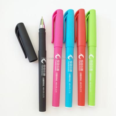 China Normal creative plastic advertising gift gel ballpoint pen with custom logo for sale