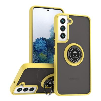 China Shockproof Camera Ring Holder Matte Bumper Phone Protective Cell Phone Covers For Samsung S22 Ultra for sale