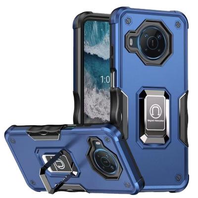 China New Shockproof Military Flag Ring Case With Magnetic Car Holder Phone Case For Nokia X100 for sale