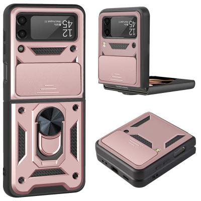 China 2022 shockproof new 360 ring phone case with camera protector for SAM Z filp 3 5G for sale