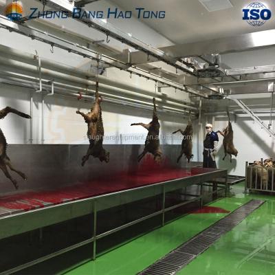 China Sheep shackling and bleeding conveyor for sheep goat slaughterhouse factory for sale