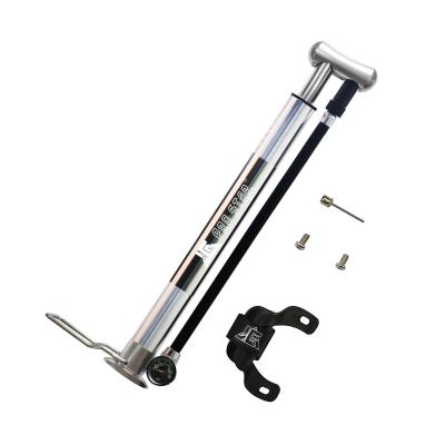 China 6063 Aluminum 2019 Factory Price Bike Floor Compressor Aluminums 6063 210PSI With Pressure Gauge Bicycle Inflator Bicycle Frame Pump for sale