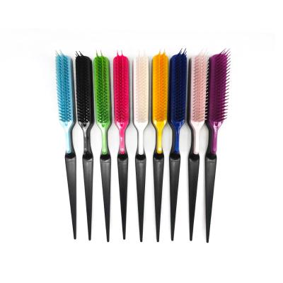 China Custom High Hardness Special Design Hair Starter Comb Hairstyle Rat Tail Comb Plastic Hair Styling Beauty Tools for sale