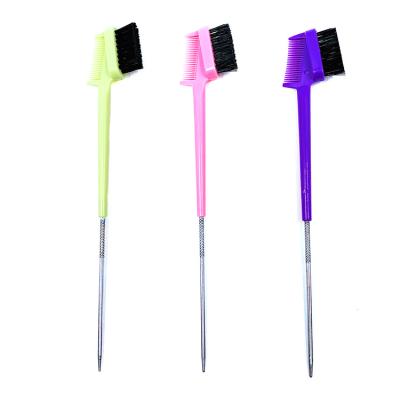 China Home/salon side control double hair sale logo hot custom edge eyebrow brush brooms hair pick comb for sale