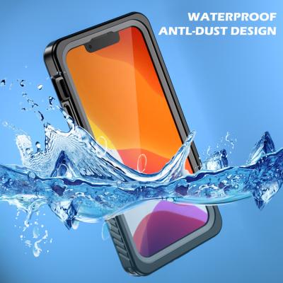 China Clear tpu ip68 high quality waterproof shockproof shockproof PC mobile phone back cover case for iphone 13 mini for sale