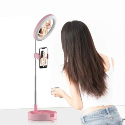 China Ring Light With Stand Makeup Y3 Multifunctional Foldable Stretchable Mobile Phone Live Broadcast Selfie Led Ring Light for sale