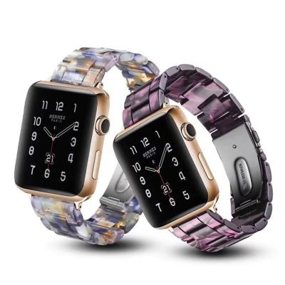 China New Resin Designer Watch Band For iPhone 38 40 42 44mm Resin Smart Watch Bands For Apple for sale