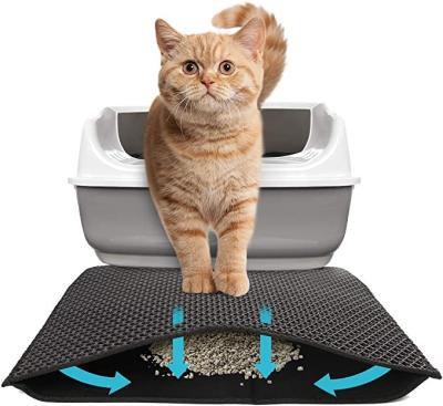 China Travel Waterproof Double Layer Cat Litter Trapper Mat Eva Cat Litter Mat for sale