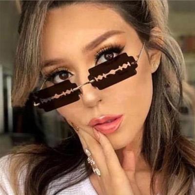 China Fashion Sunglasses Men 2020 Rimless Vintage Steampunk Sunglasses Women Shades Punk Shades Frameless UV400 Glass Oculos for sale