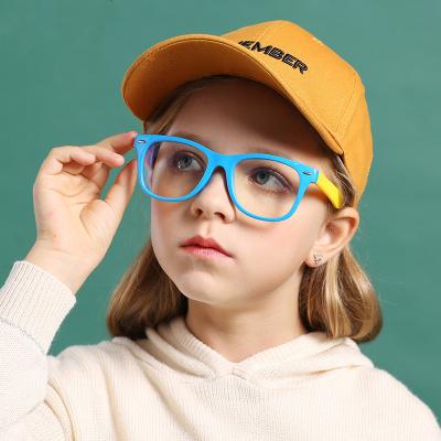 China TPEE 886 Kids Soft Blue Light Glasses Kids Soft Comfortable Anti Silica Optical Radiation Blocking Eyewear for sale